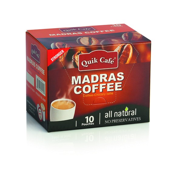QuikCafe Madras Coffee,10 count,Pack of 4