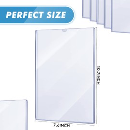 Yexiya 15 Pcs Comic Book Sleeves 7.6 x 10.7 Inch PVC Hard Frame for Current Silver Age Comic Book Clear Case Plastic Holders Protection for Card Picture Magazine Display Storage Collection Decor