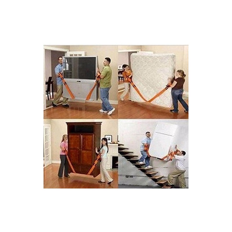 2x Moving Straps Rope Move Belt for Lifting Furniture, Tv,