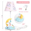 HERBESTBAY Kids Table Lamp, Adorable Moon Unicorn Style Desk Lamp,