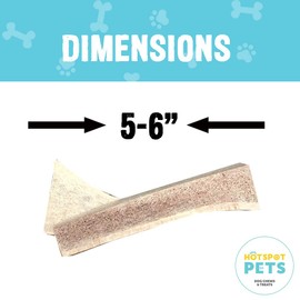 Split Elk Antlers for Dogs - 6 Inch Long Dog Chews, Naturally Shed Antler Bone for Medium Breed Aggressive Chewers - Made in USA - No Chemicals or Preservatives (3 Pack) (6 Count)