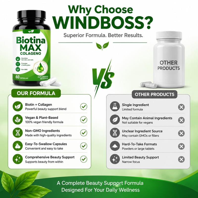 QOCORE Biotina Max Colageno, Hair, Skin & Nails Support with