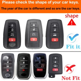 Yonmcfn key fob cover compatible with toyota Camry CHR RAV4 Corolla Highlander Sienna Avalon Prius Remote Smart Key,TPU Protective Key case (pink)