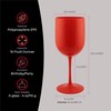 FOX&GRAPES Plastic Stemmed Wine Glasses | Unbreakable/Shatterproof, Reusable, Food Safe,