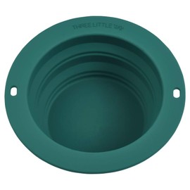 Silicone Collapsible Dog Travel Bowl or Kids Toddler Bowl For Eating on-the-go or at home - Dishwasher and Microwave Safe & Non Toxic (Forest Green)