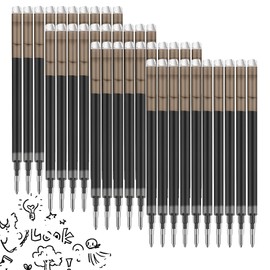 0.7 mm Erasable Gel Ink Pen Refills Compatible with Frixion Friction, Smooth Writing Multicolor Retractable Fine Point Pen Refill for School Office Home Art (Black, 40)