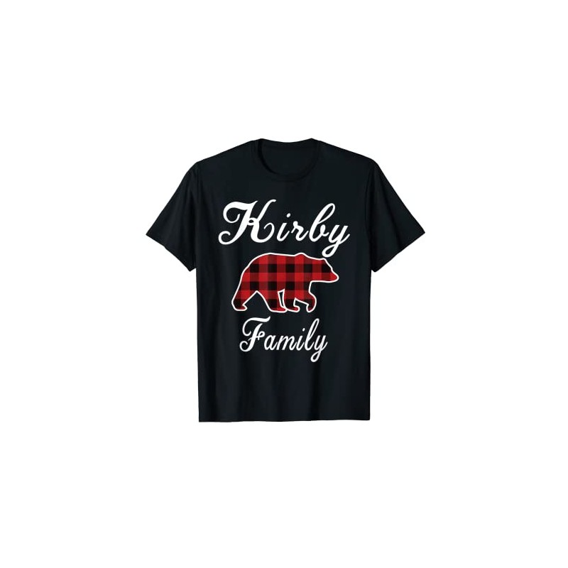 KIRBY Family Bear Red Checked Christmas Pyjamas Men Women Gift