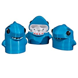for AirPods 3rd Gen Case Cover 3D Printed Case Handmade Painting Plastic Headphone Cases (Shark)