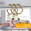 Antique Brass Curtain Rings with Eyelets for Up to 3/4-inch
