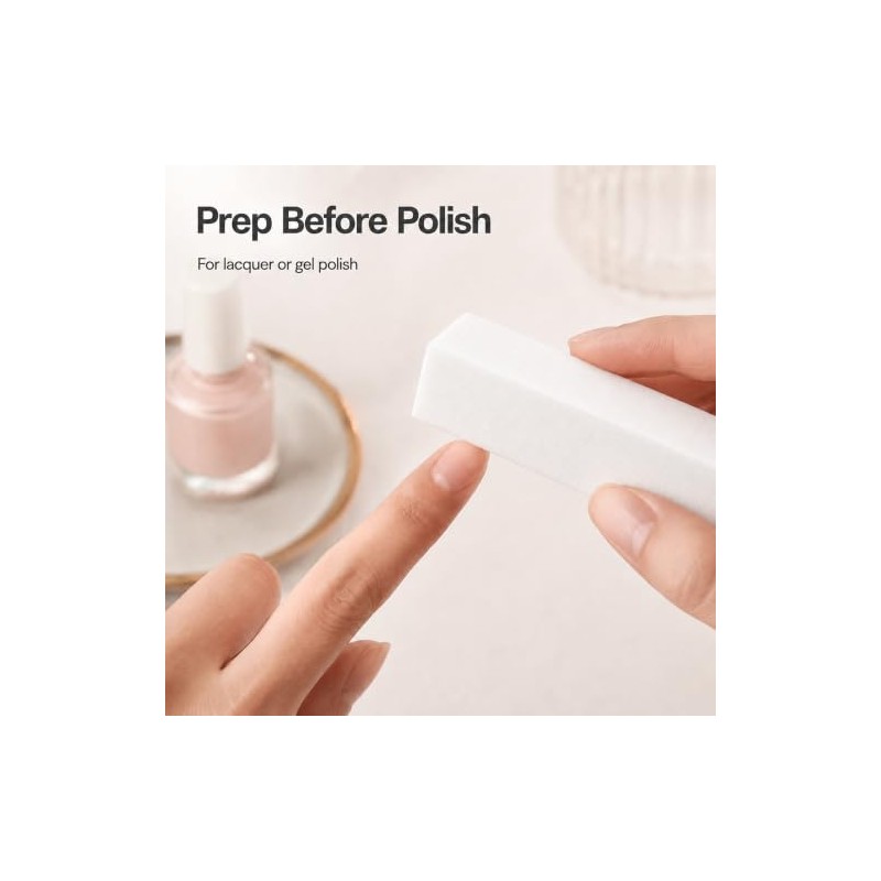 ForPro Super White Buffing Block, 240 Grit, Four-Sided Manicure &