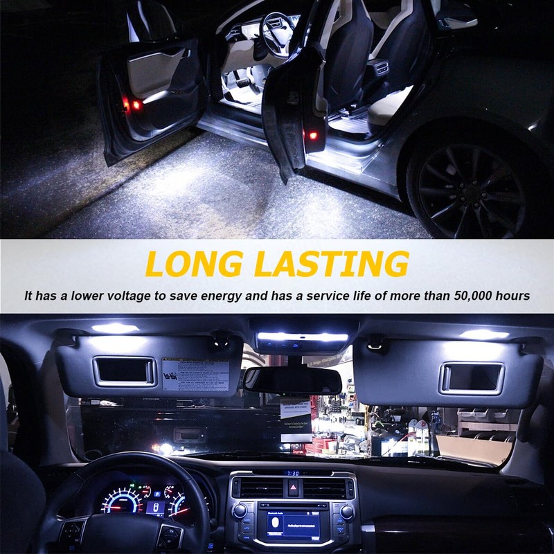 HZEL 42PCS Car Interior LED Light Kit, DE3175 T10 31mm
