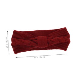 IWOWHERO Fuzzy Head Wrap Women's Ear Warmer Headband Knitted Bow Headband Comfortable Winter Accessory Facial Headb