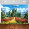 Emerald Castle Backdrop 10 x 8 ft, Green Castle Runner