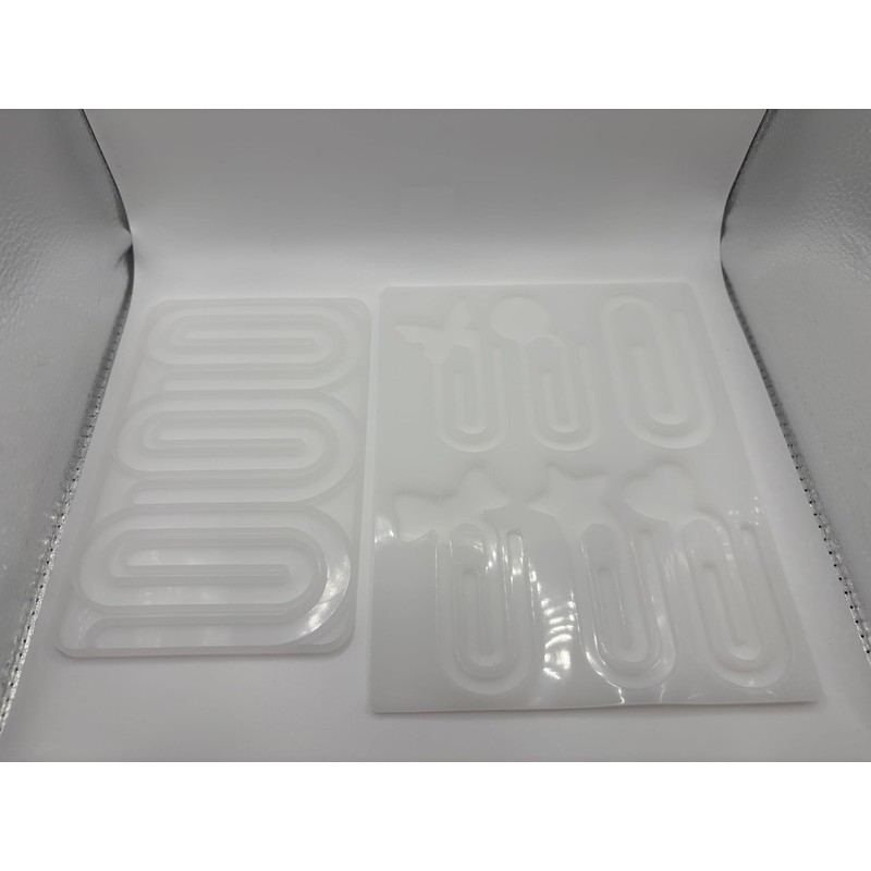 Aotunbey, 2 Pack Resin Paperclip Shape Bookmark Silicone Mold 9-Cavity