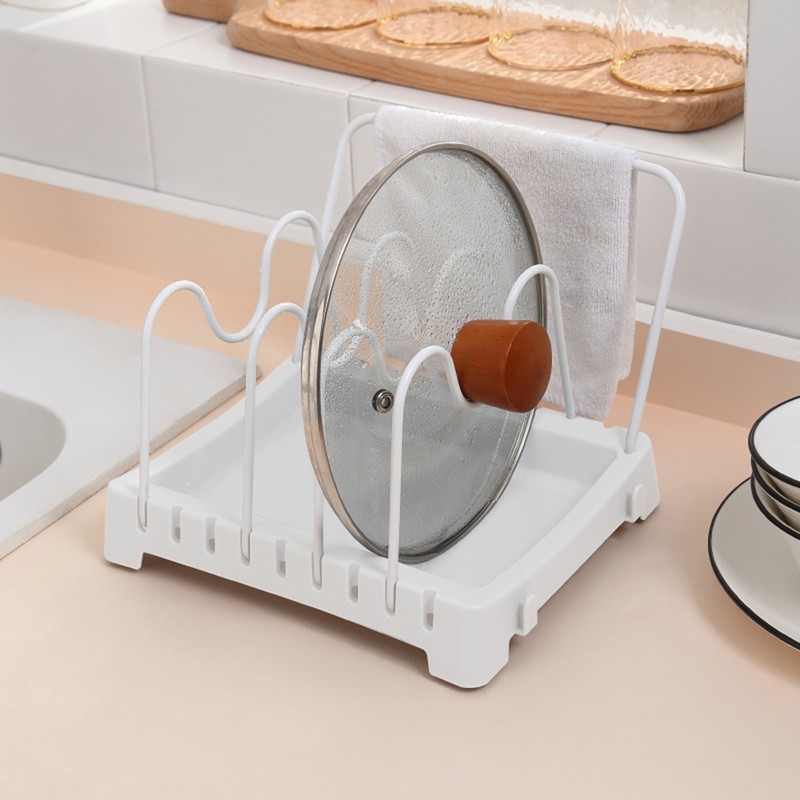 Multifunction Standing Cutting Board Storage Rack Pan Pot Lid Stand