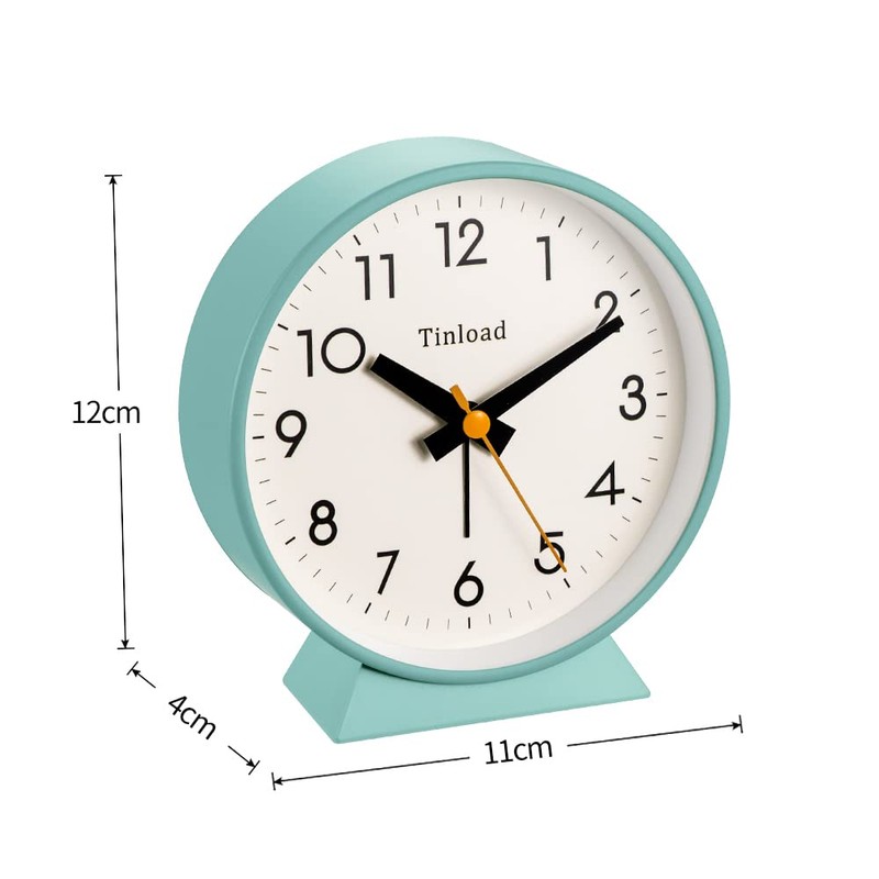 Tinload 4.5" Battery Operated Antique Retro Analog Alarm Clock, Small