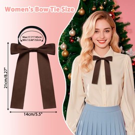 LHXzizizi Bow Ties for Women, Bowties Men Ribbon Bow Ties for School Party Wedding Uniform Celebration Banquet (Brown)