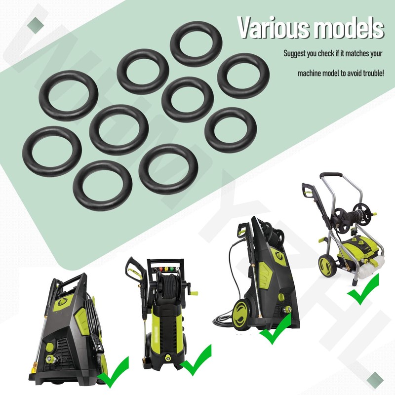 SPX3000-ORING SPX3000 Pressure Washer Replacement O-Rings for Sun Joe SPX4001,