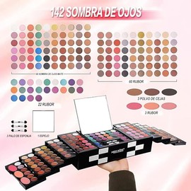 MISS ROSE Set de Maquillaje Todo en Uno, 148 Colores Paleta de Maquillaje, Kit Todo en Uno para Principiantes y Regalos (Adolescentes, Mujeres)