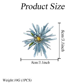 2Pcs Artificial Flower Hair Clip Hawaiian Boho Hair Barrettes Alligator Hairpins Hair Styling Headpieces Flower Hair Accessories for Beach Party Wedding (Pink+Blue)