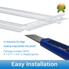 XISOCO 10 PCS Polycarbonate Greenhouse U Connector Profile 4ft Length