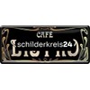 schilderkreis24 - "Café Bistro" - Tin Sign 28 x 12
