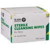 St John Ambulance F115100 Sterile Cleansing Wipes, Pack of 100
