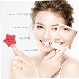 OSOLADY - Limpiador Facial Coreano, Cepillo de Limpieza Facial Manual de Abs Mango Ergonómico, Portátil para Viaje y Hogar, Rosa - Rosa -...