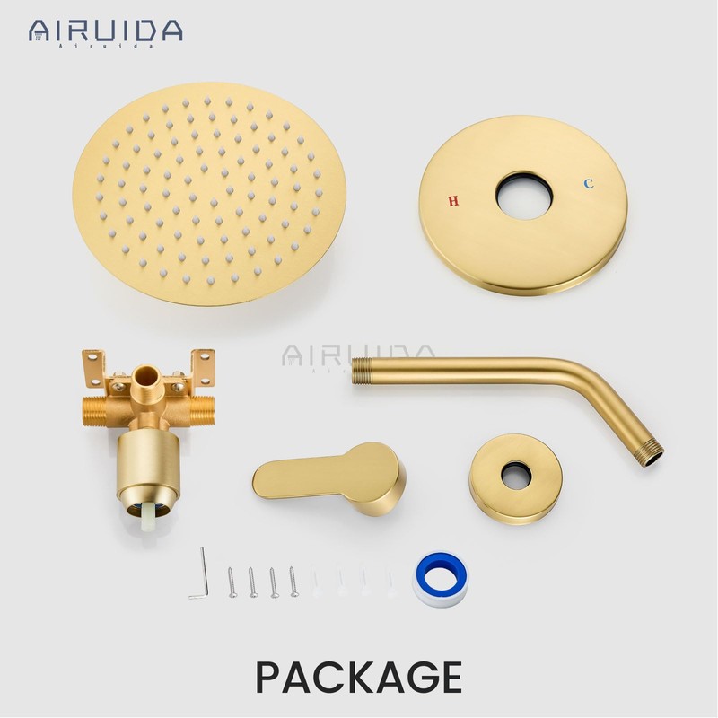 Airuida Single Function Shower Trim Kit Shower Faucet Set Wall