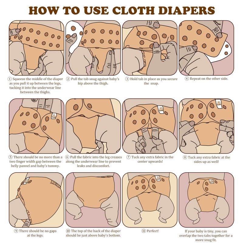 Mama Koala 3.0 Pocket Cloth Diapers for Babies with AWJ