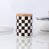XYQXYQ Kitchen Countertop Ceramic Checkered Canisters,Black And White Food Storage