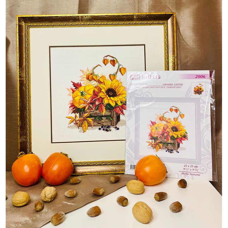 Riolis Cross Stitch Kit Hello Autumn Counted Pattern 25 x