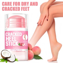 ASMAYSA 2Pcs Peach Scented Cracked Heel Stick Balm, Heel Stick For Cracked Feet, Foot Cream For Calluses and Dry Feet, Cracked Foot, Manuka Honey Hand Cream
