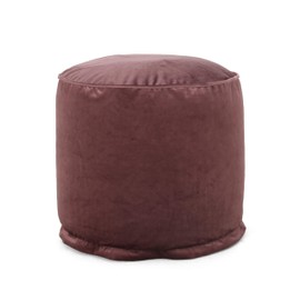 Gwinnett Velveteen Cylinder Pouf - Blush Pink