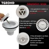 White Kitchen Sink Drain Basket Strainer Stopper Replacement for Polymer