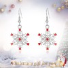 Ever Faith Party Snowflake Drop Hook Earrings Pierced Dangle Winter