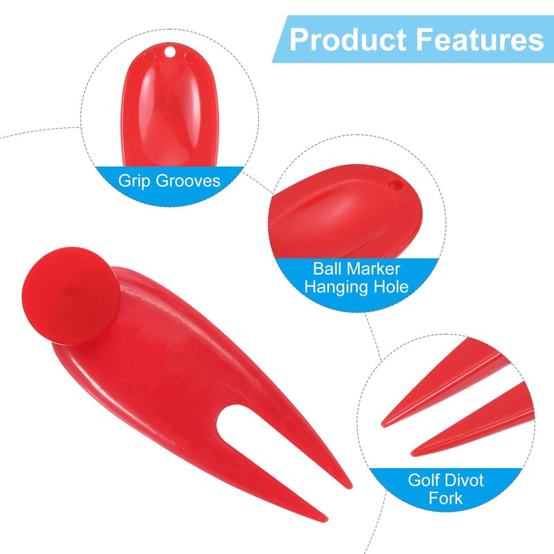 PATIKIL Golf Divot Repair Tool 18 Pieces Plastic Golf Divot