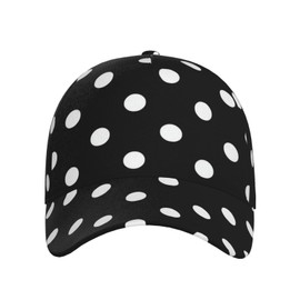 Red Polka Dots Baseball Hat Packable Adjustable Summer Travel Beach Sun Snapback Cap for Women and Men