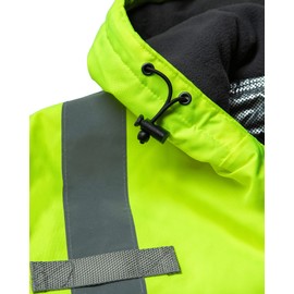 Utility Pro Wear Men's Class 3 High Visibility Bomber with Warm UP Liner and Teflon Fabric Protector - Lime, Large, Model# UHV833