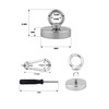 YESCUT Ultra Strong Magnet Hook with Carabiner 【1-Piece Set】 Load