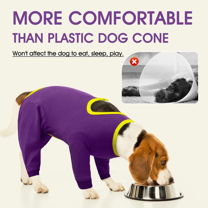 IDOMIK Dog Recovery Suit After Surgery,Long Sleeve Dog Surgical Onesie