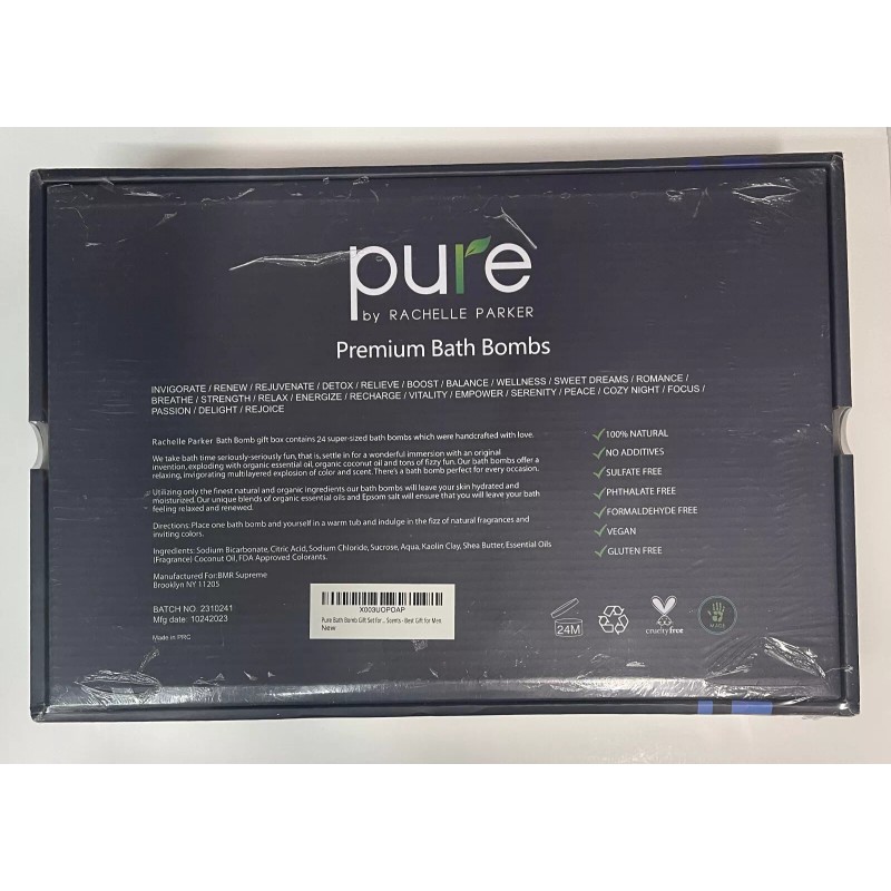 Purelis New 1-Box of Pure Men Luxury Bath Bombs 24pcs