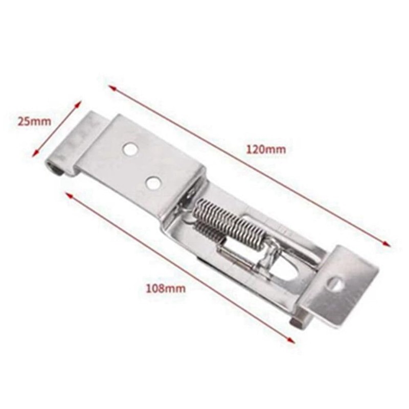 4-Piece Trailer License Plate Holder Clips - Stainless Steel, Spring