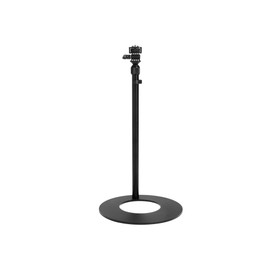 Amaran Base Stand with Adjustable Height Integrated Locking Wheel and Weighted Steel Base (Black)