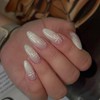 RIICFDD Christmas Press on Nails Medium Fake Nails Almond Shape