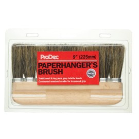 ProDec PPHB9R 9 Ring Pure Bristle Paperhanging Brush for Fast Efficient Smoothing and Air Bubble Removal with Wallpaper, Lining Paper, Vinyl, Anaglypta, Woodchip and Other Wall Coverings, 9" 225mm