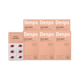 Denfs 덴프스코큐텐 더블케어 30캡슐 6박스(6개월분) + 추가:마그네슘7포 2박스 Denfisc CoQ10 Double Care 30 Capsules 6 Boxes (6-Month Supply) + Bonus: Magnesium 7 Packs 2 Boxes