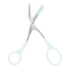 VOCOSTE Eyebrow Scissors, Eyebrow Cut, Comes with a Comb, Removable, Eyebrow Scissors, Unisex, For Beginners, For Plastic Shaping, Eyebrow Trimming, Green