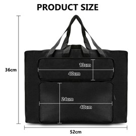 Bocguy Transport Bag Waterproof A3 Art Folder Multifunctional Drawing Bag Drawing Board Bag with Handles Painting Kids Artist Folder Lightweight Portfolios Storage Bag, black