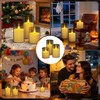PChero Rechargeable Flameless Pillar Candles with Magnetic Base, 3 Pack